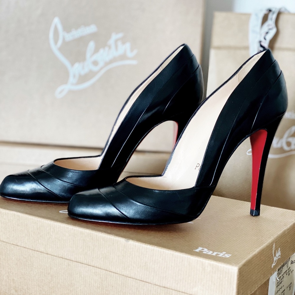 Christian Louboutin Insectika Black 100 Pumps*NEW